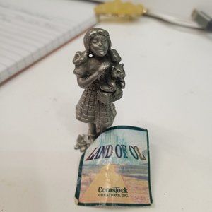 Vintage Comstock Pewter Dorothy & Toto From Wizard Of Oz Statue Figurine